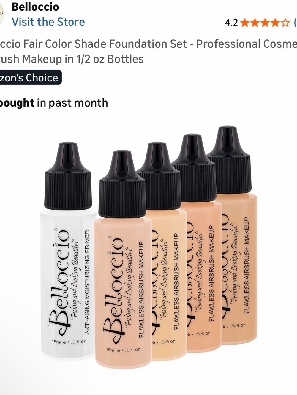 Fair Shade Liquid Foundation Set – Light to Fair, 5-Pack